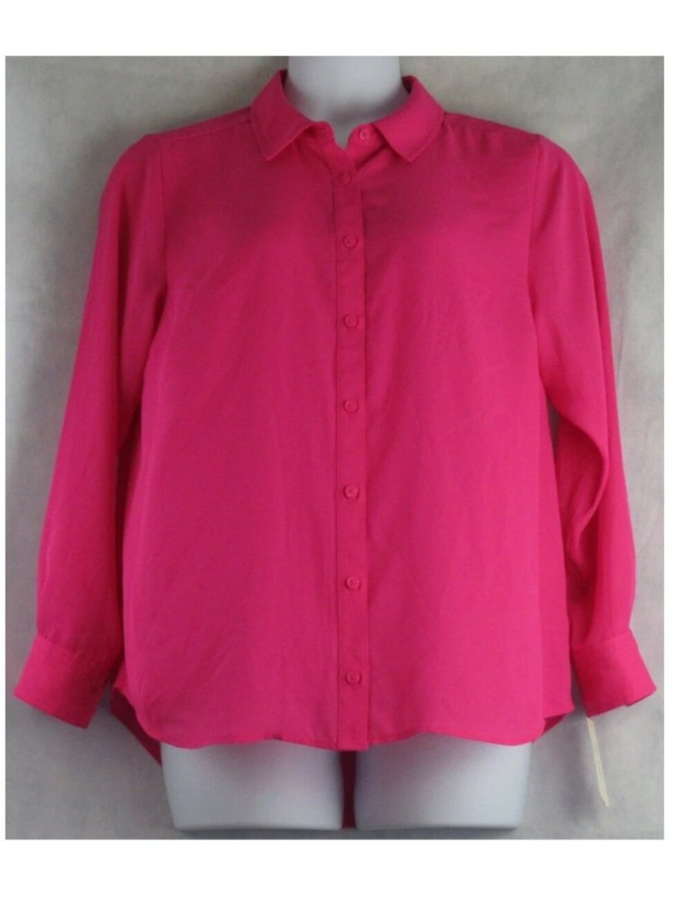 NWT On 34th Women's Plus Size Button-Front Blouse, Fuchsia Purple, 0X
